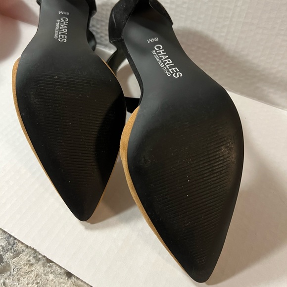 Charles by Charles David Brown Black Strap High heels Pointed toe Women shoes - Picture 8 of 12